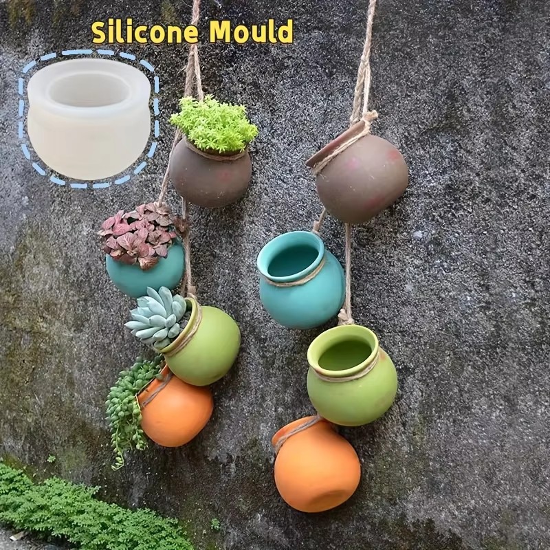 Candle Making Moulds - แม่พิมพ์กระถางดอกไม้ซิลิโคน, แม่พิมพ์เรซิน, แม่พิมพ์อีพ็อกซี่, แม่พิมพ์เทียนหอม, กระถางดอกไม้ขนาดเล็ก, กระถางดอกไม้แขวนผนัง,