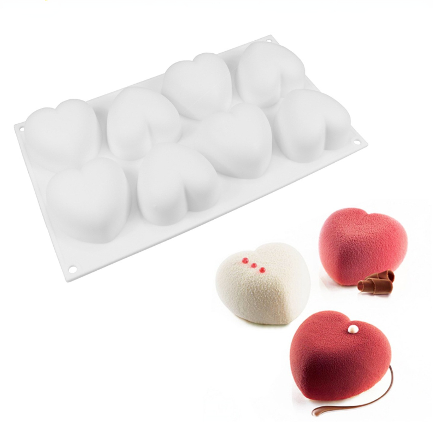 Candle Making Products - Love Heart ซิลิโคนสบู่แม่พิมพ์เทียนทําด้วยมือชุด DIY ช็อกโกแลตน้ําแข็งสบู่พลาสเตอร์เรซิ่นเค้กตกแต่งเบเกอรี่เครื่องมือ