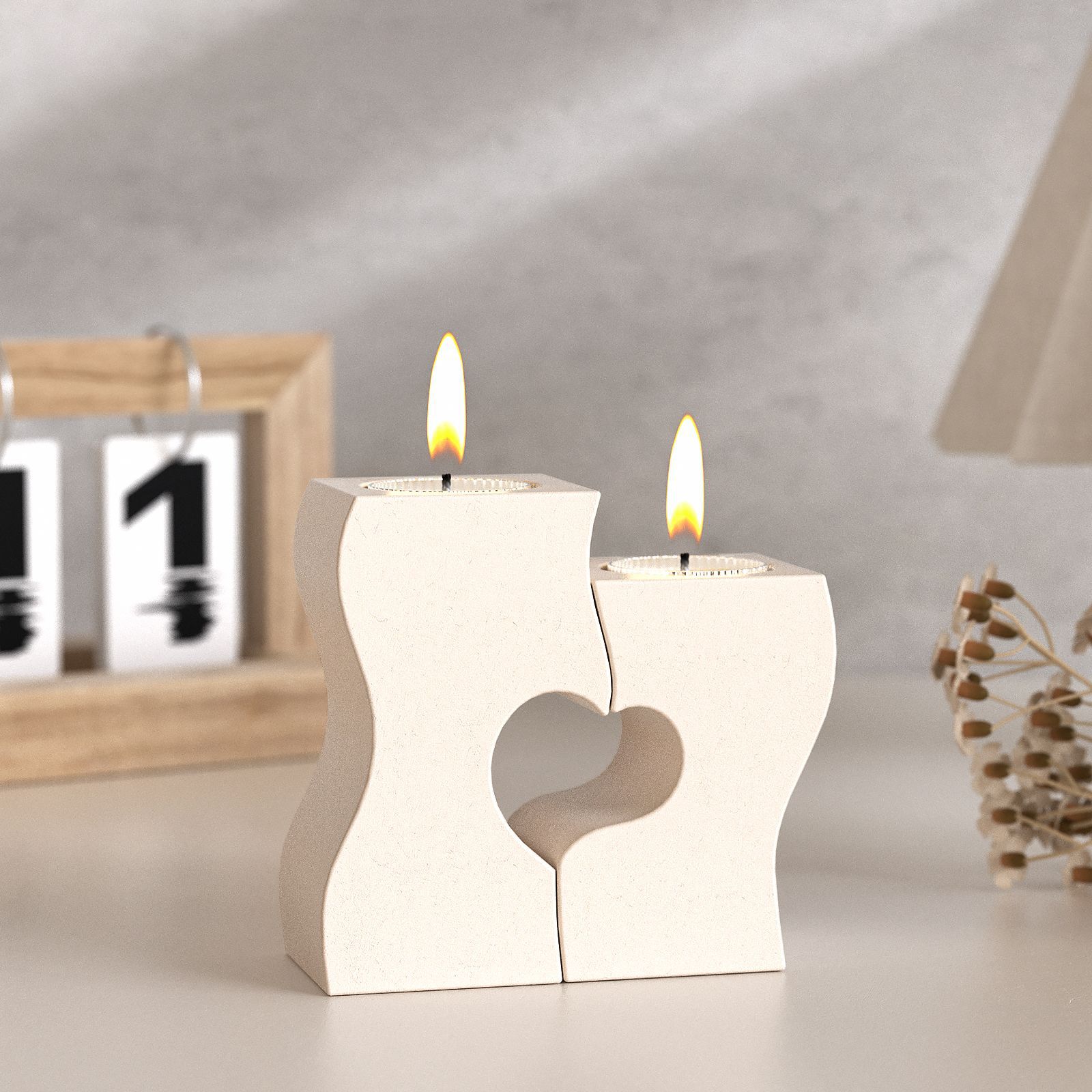 Candle Making Moulds - S หัวใจแท่งเทียนแม่พิมพ์ซิลิโคน DIY เทียนยิปซั่มปูนปลาสเตอร์แม่พิมพ์ซีเมนต์หัตถกรรมงานแต่งงานของขวัญเทเรซิน UV ทําเครื่องมือ