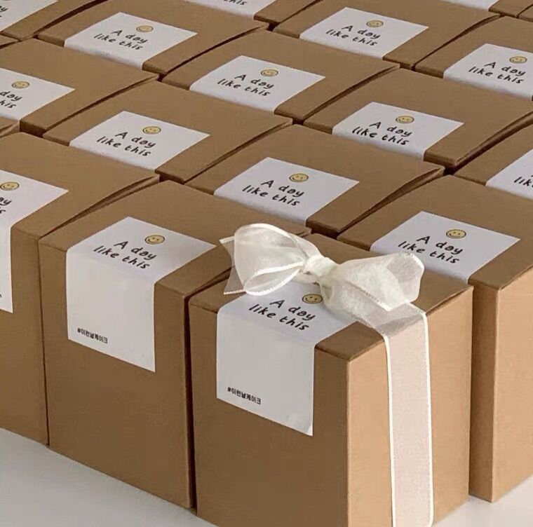 Kraft Box Candle - กล่องกระดาษคราฟท์เทียนลิปสติกน้ําหอมเครื่องสําอางเค้กขนมบรรจุภัณฑ์ของขวัญงานแต่งงานวันเกิด Party โปรดปราน DIY บิสกิตเบเกอรี่ DIY