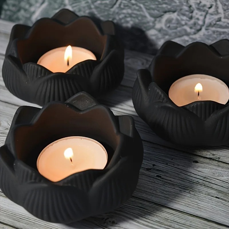 Kraft Box Candle - 1 PC DIY Lotus Flower ซิลิโคนเรซินแม่พิมพ์สําหรับทําเทียน/ชา/กล่องเครื่องประดับแม่พิมพ์ซิลิโคน