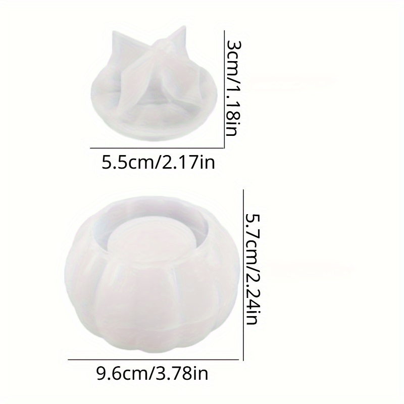 2 ชิ้นฟักทอง Jar แม่พิมพ์ซิลิโ - Candle Making Moulds บทวิจารณ์และราคา