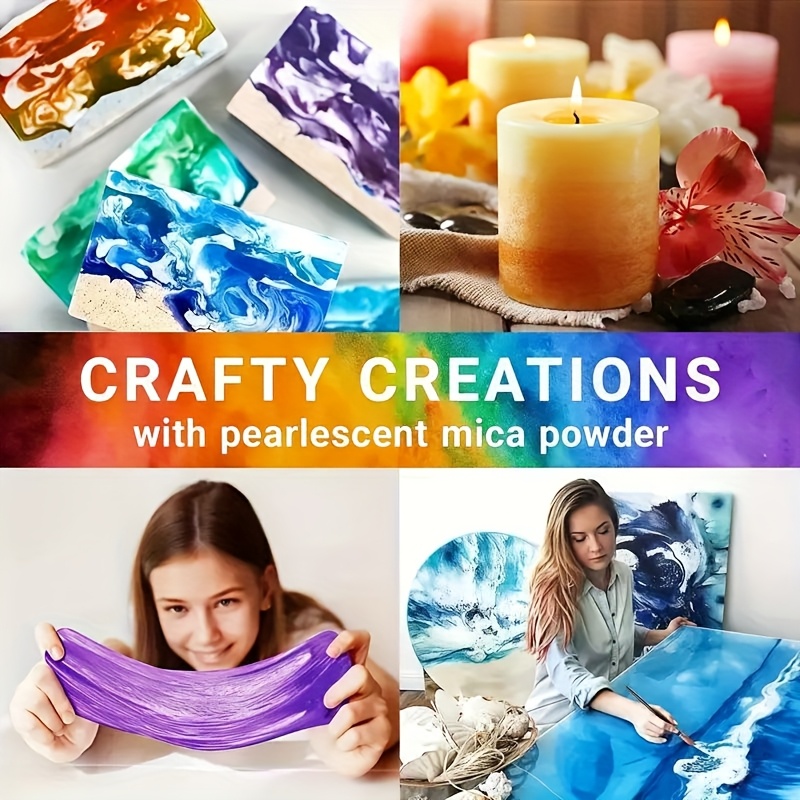 24 สี/8 สี 5 กรัม 0. ผงไมก้าปร - Candle Making Products บทวิจารณ์และราคา