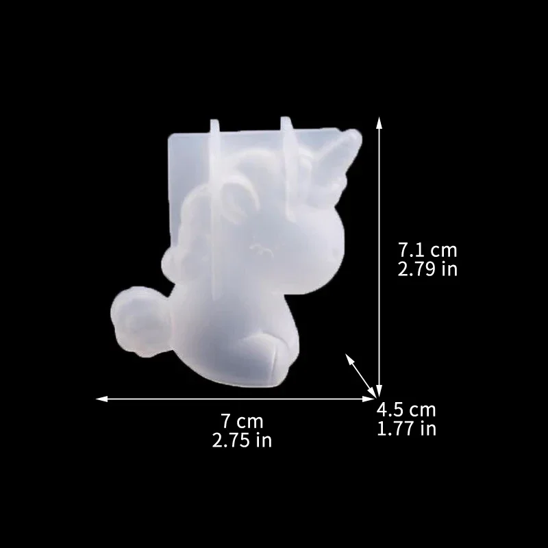 3D เรขาคณิตซิลิโคนยูนิคอร์นแมว - Candle Making Products บทวิจารณ์และราคา