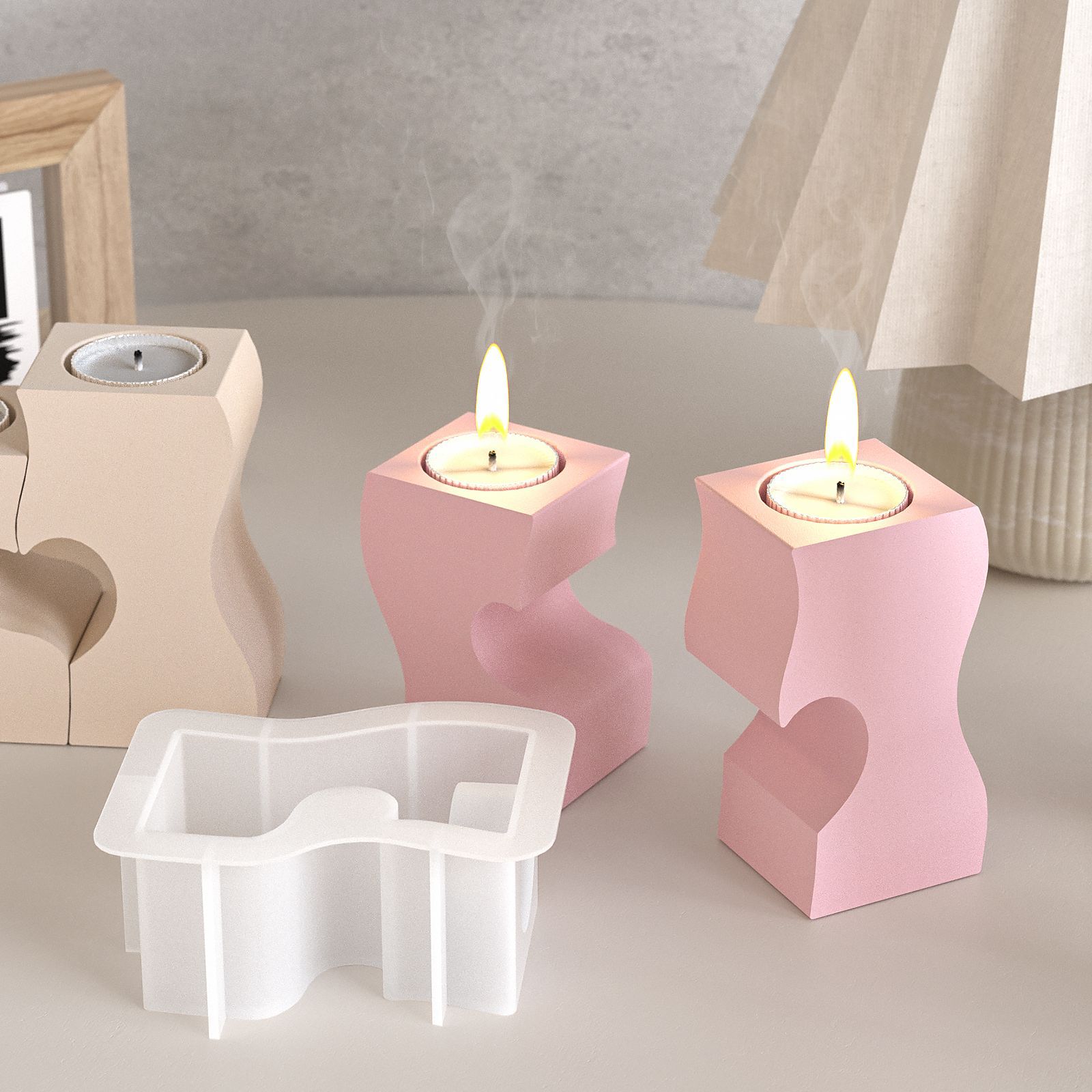 S หัวใจแท่งเทียนแม่พิมพ์ซิลิโค - Candle Making Moulds บทวิจารณ์และราคา