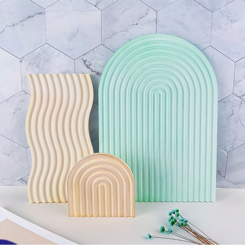 DIY ลาย Wave ถาดแม่พิมพ์สําหรั - Candle Making Moulds บทวิจารณ์และราคา