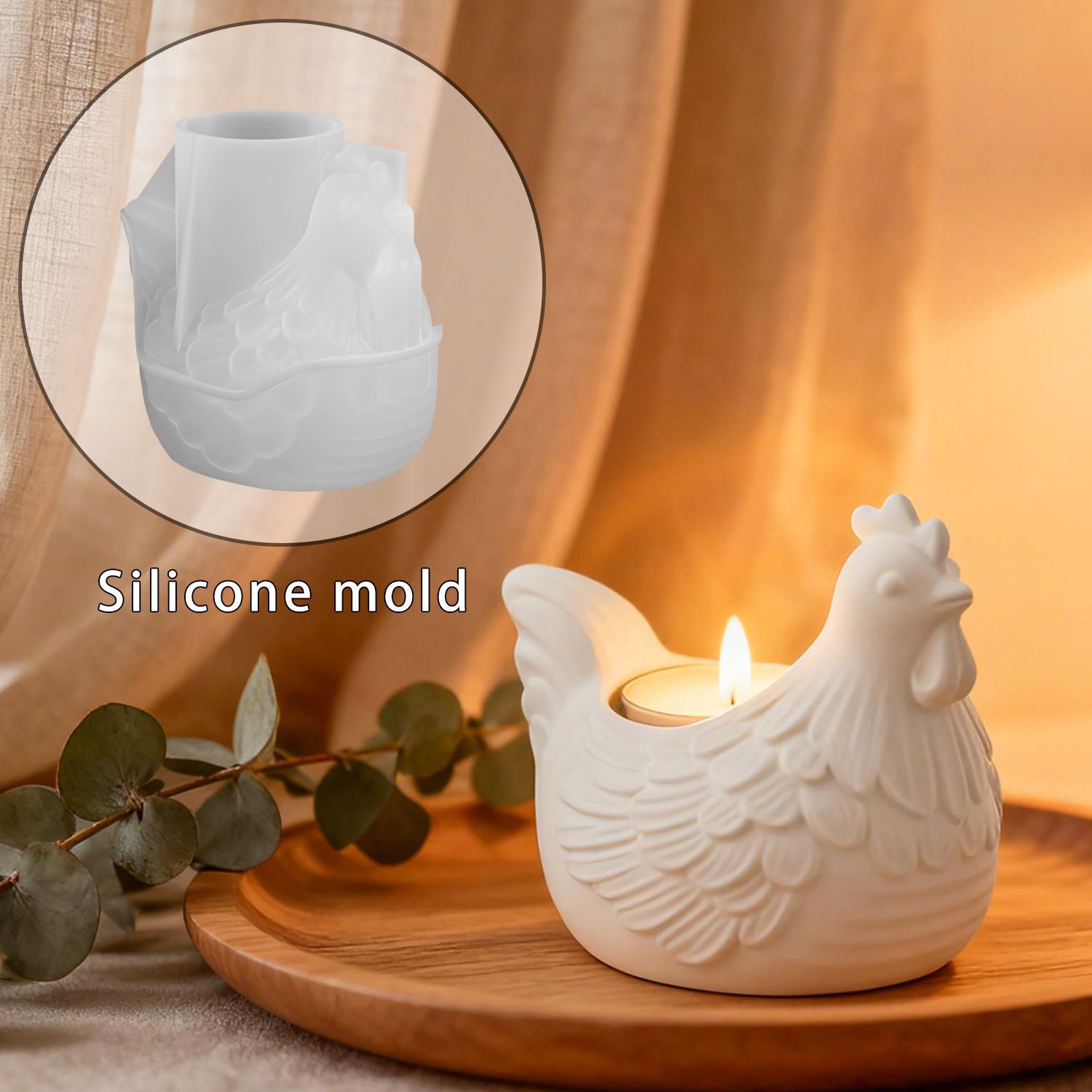 แม่พิมพ์เรซิ่นอีพ็อกซี่รูปไก่ต - Candle Making Moulds บทวิจารณ์และราคา
