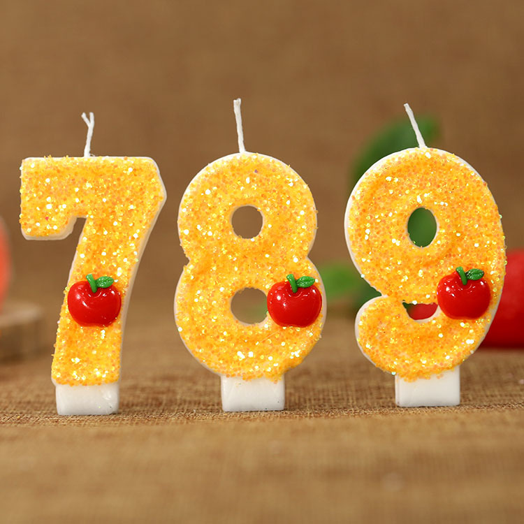 เทียนวันเกิดดิจิตอลสีเหลืองสด  - Paraffin Candle Wax บทวิจารณ์และราคา