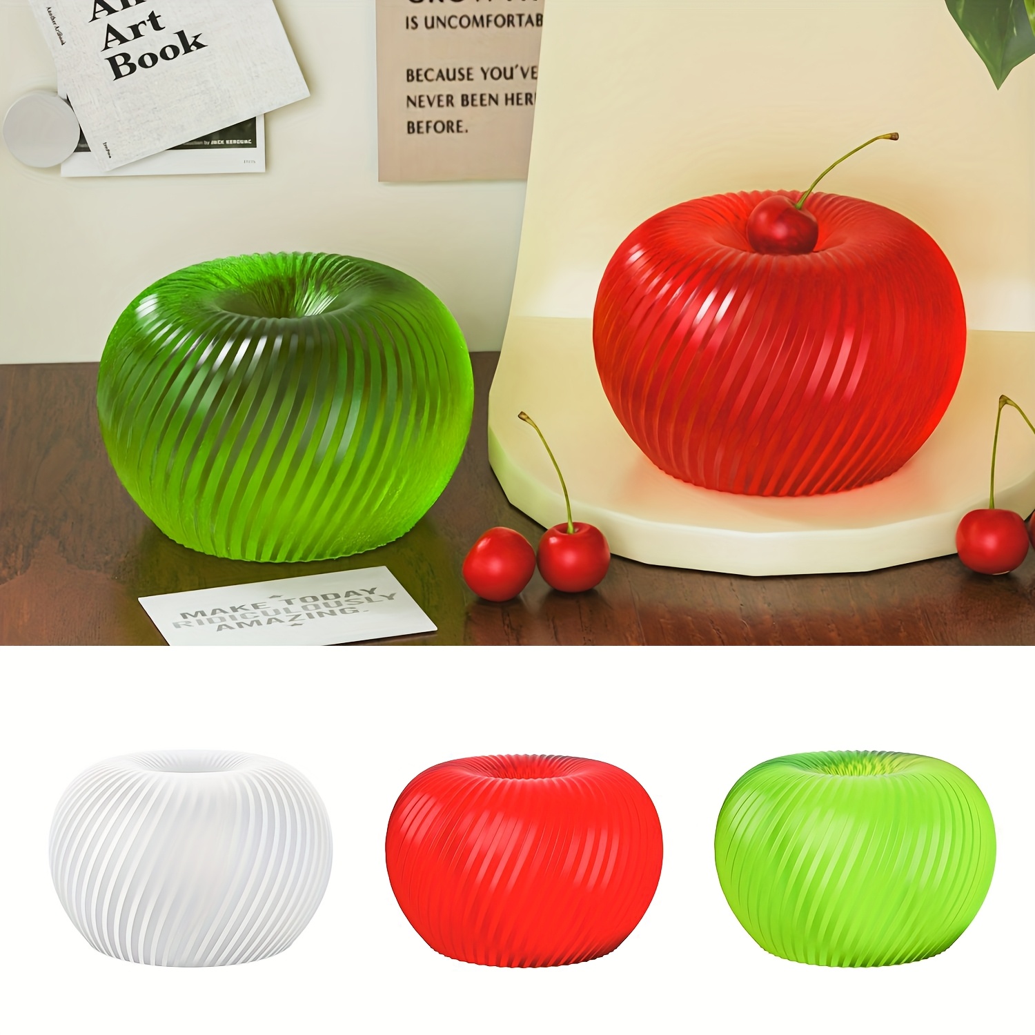 แม่พิมพ์ซิลิโคนรูปแอปเปิ้ลสีแด - Candle Making Moulds บทวิจารณ์และราคา