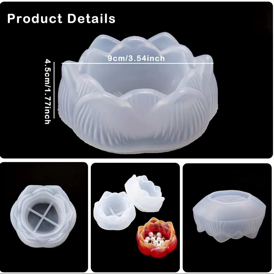1 PC DIY Lotus Flower ซิลิโคนเ - Kraft Box Candle บทวิจารณ์และราคา