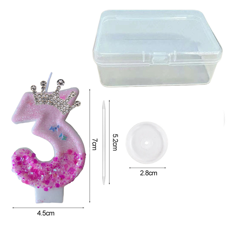 เทียนวันเกิดดิจิตอลรูปมงกุฎเจ้ - Paraffin Candle Wax บทวิจารณ์และราคา